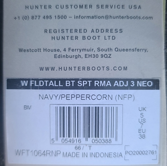 Lightly worn-Hunter Field Huntress Tall Rain Boots in Navy Women's Size 7 - Picture 9 of 9